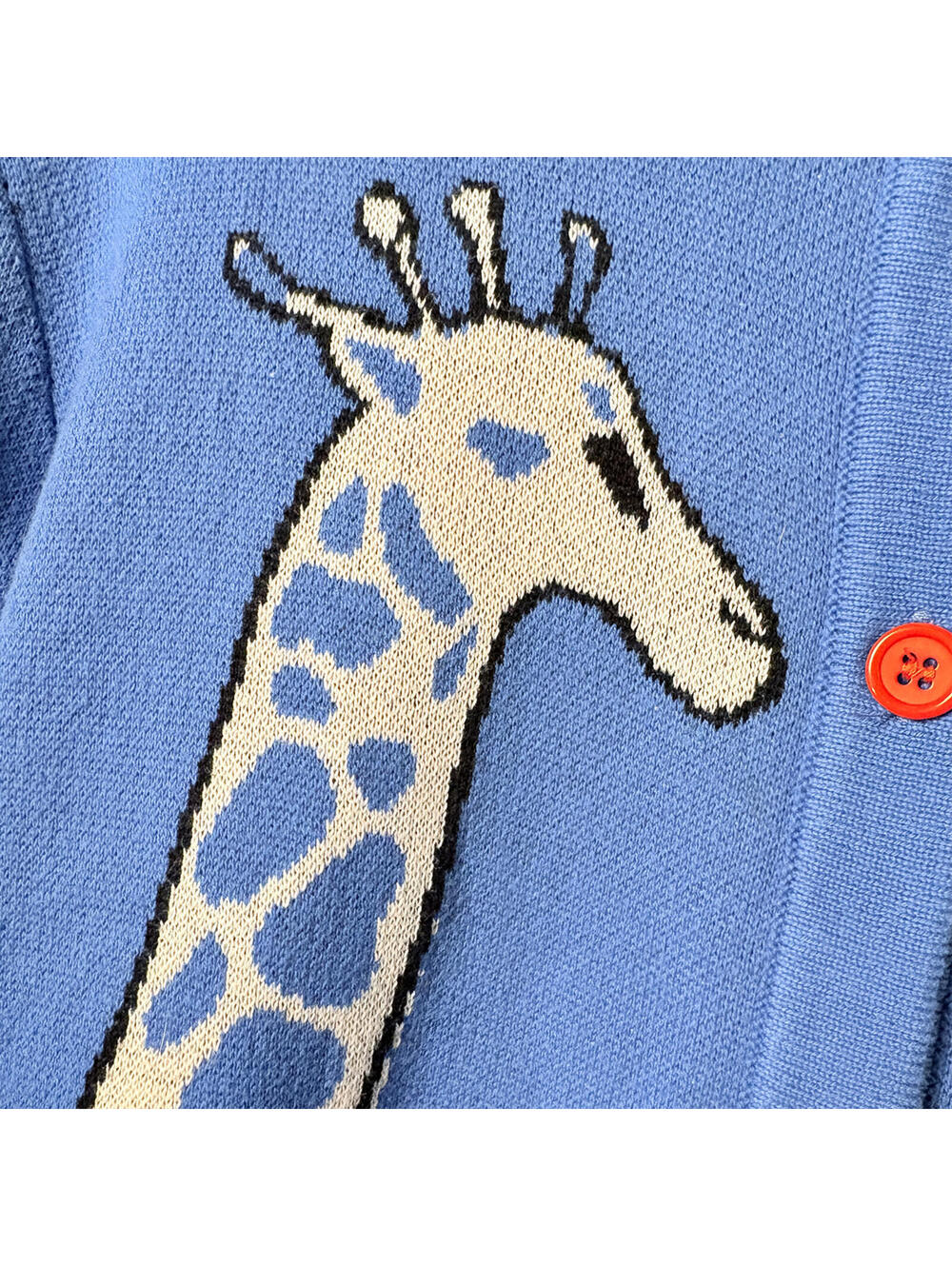 Oxknit Graphic Giraffe Cardigan, L - Picture 2 of 4